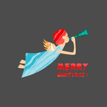 Christmas and New Year elements with lettering. Vector flat design with texture 스톡 일러스트