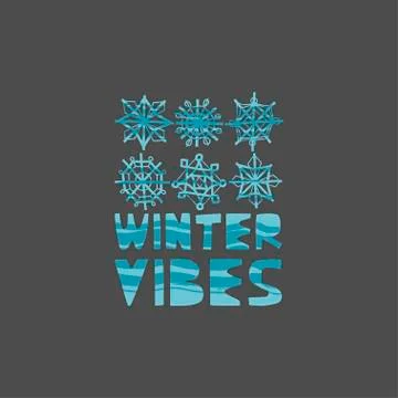 Christmas and New Year elements with lettering. Vector flat design with texture Stockillustratie
