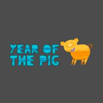 Christmas and New Year elements with lettering. Vector flat design with texture Illustrazione stock