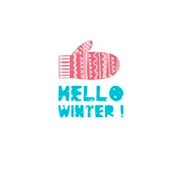 Christmas and New Year elements with lettering. Vector flat design with texture Stock Illustration