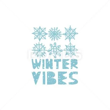 Christmas and New Year elements with lettering. Vector flat design with texture Stock Illustration
