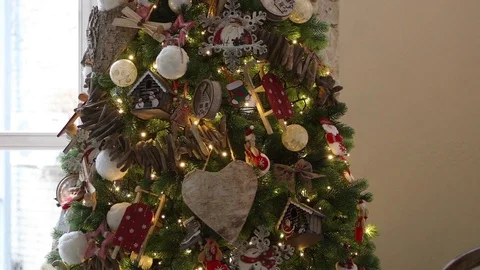 Christmas and New Year interior decoration Stock Footage 82669512