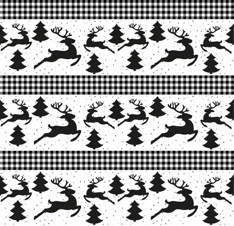 Christmas and New Year pattern at Buffalo Plaid. Festive background for desig Stock Illustration