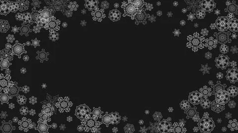 Christmas and New Year snowflakes Stock Illustration