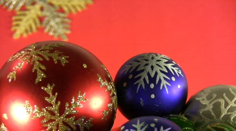 Christmas and New Years Eve decoration etude 02. Stock Footage 573053