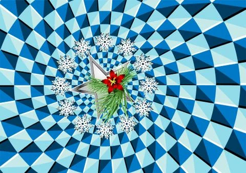 Christmas and optical illusion Stock Illustration