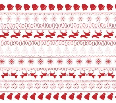 Christmas and winter seamless pattern Stock Illustration
