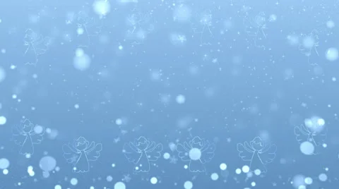 Christmas Angels with Glowing Particles. Stock Footage 45900868