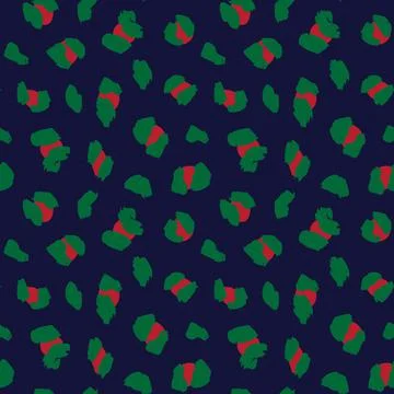 Christmas Animal Leopard Seamless Pattern Background 스톡 일러스트