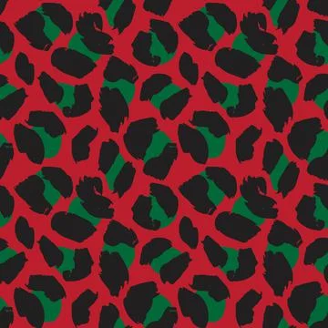 Christmas Animal Leopard Seamless Pattern Background 스톡 일러스트