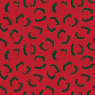 Christmas Animal Leopard Seamless Pattern Background 스톡 일러스트