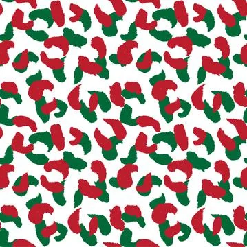 Christmas Animal Leopard Seamless Pattern Background 스톡 일러스트