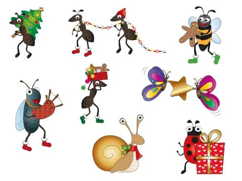 Christmas animals Stock Illustration