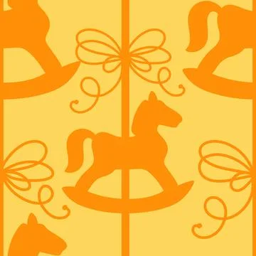 Christmas animals seamless horse pattern for wrapping paper and fabrics Stock Illustration