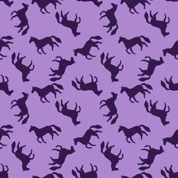 Christmas animals seamless horse pattern for wrapping paper and fabrics Stock Illustration