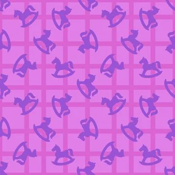 Christmas animals seamless horse pattern for wrapping paper and fabrics Stock Illustration