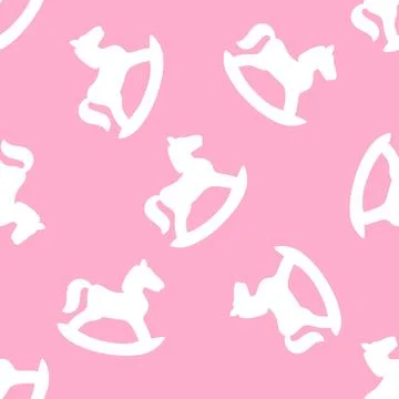 Christmas animals seamless horse pattern for wrapping paper and fabrics Stock Illustration