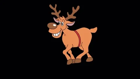 Christmas animated deer on the side  Stock Footage 69199586