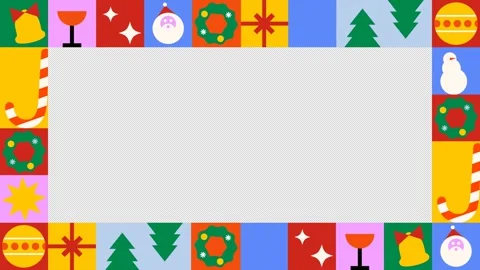 Christmas animated frame with alpha channel Stock Footage 337059979