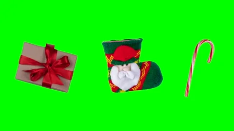 Christmas animation for inserting on a green chromakey background from shaking Stock Footage 257416623