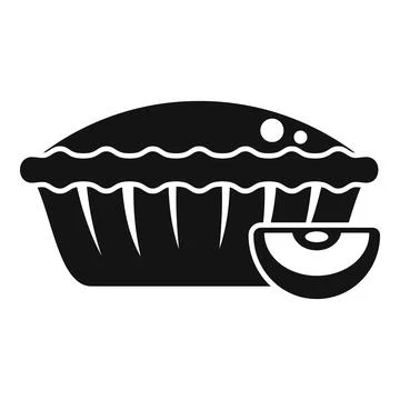 Christmas apple pie icon simple . Cake dessert Stock Illustration