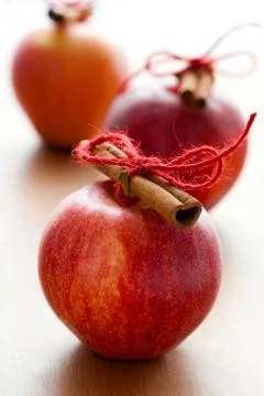 Christmas apples Stock Photos