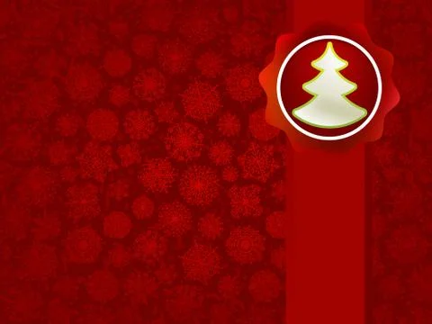 Christmas applique with tree background. + EPS8 Stock Illustration