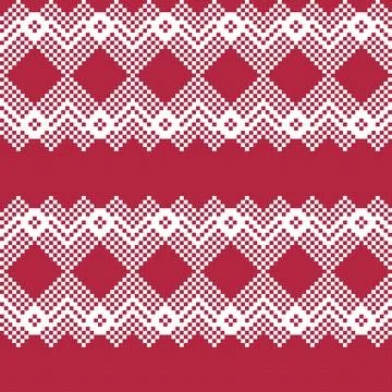 Christmas Argyle Knitting Grid seamless pattern design Stock Illustration