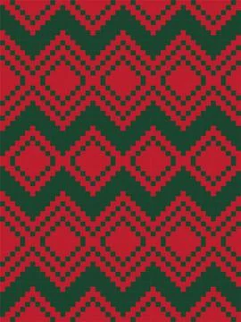 Christmas Argyle Seamless Pattern Background Stock Illustration