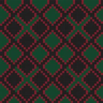 Christmas Argyle Seamless Pattern Background Stock Illustration