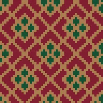 Christmas Argyle Seamless Pattern Background Stock Illustration
