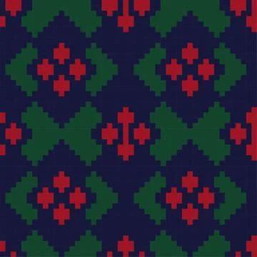 Christmas Argyle Seamless Pattern Background Stock Illustration