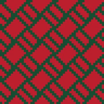 Christmas Argyle Seamless Pattern Background Stock Illustration