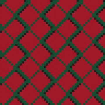 Christmas Argyle Seamless Pattern Background Stock Illustration