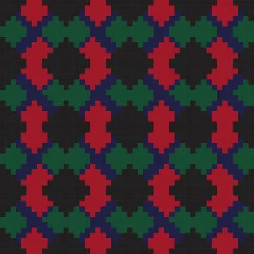 Christmas Argyle Seamless Pattern Background Stock Illustration