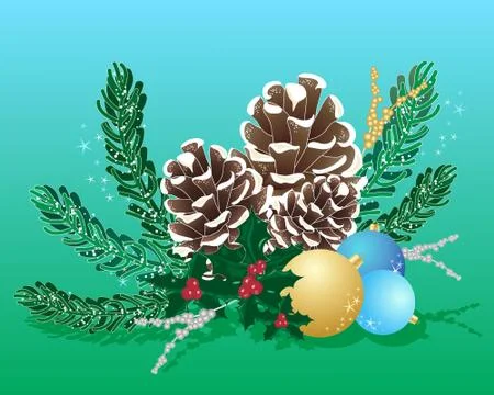 Christmas arrangement Stock Illustration