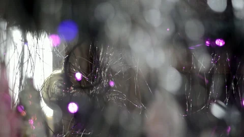 Christmas artificial tree decorated Stock Footage 129641855