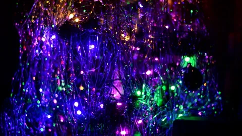 Christmas artificial tree decorated Stockbeeldmateriaal 129716702