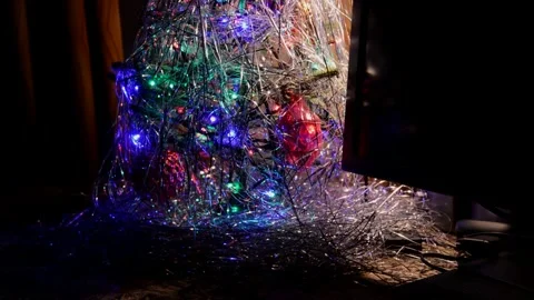 Christmas artificial tree Stock Footage 247098060