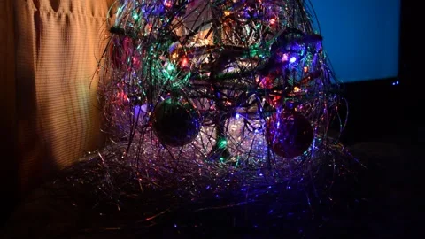 Christmas artificial tree Stock Footage 247100613