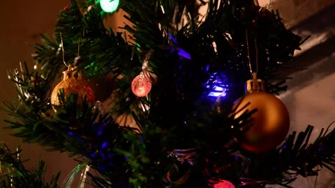 Christmas artificial tree Video stock 302101202