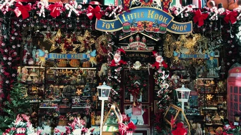 Christmas atmosphere in the store Stock Footage 344176687