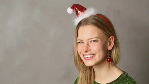Christmas babe in Santa Hat Video stock 83431392