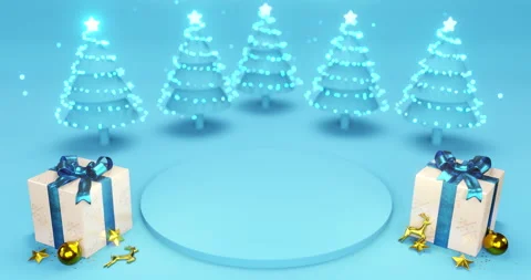 Christmas backdrop stage Stock Footage 221460679