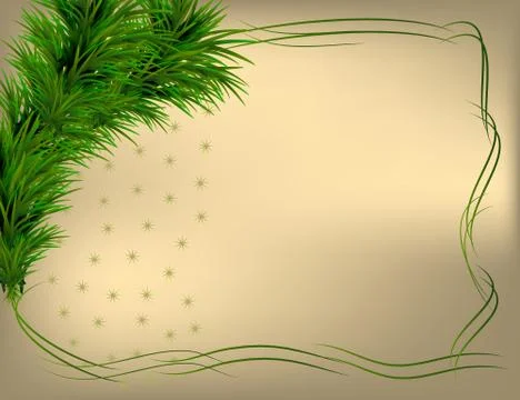 Christmas backdround with frame Stock Illustration