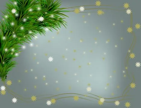 Christmas backdround with frame Stock Illustration