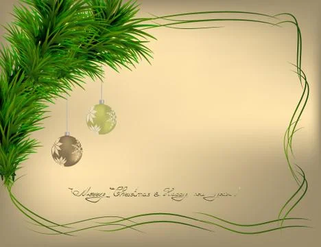 Christmas backdround with frame Stock Illustration