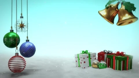 Christmas Background in a 3D animation Stock Footage 249613659