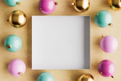 Christmas background 3D rendering Stock Illustration