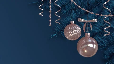 Christmas background 3D on a seamless loop Stock Footage 258377734